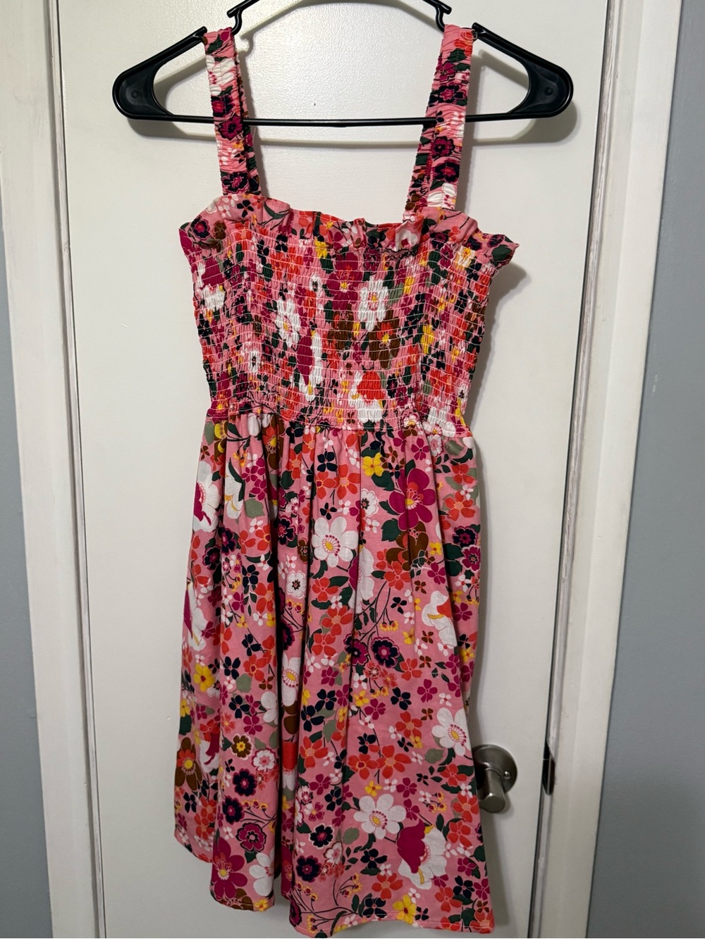 Altar'd State Pink Floral Shirred Sundress